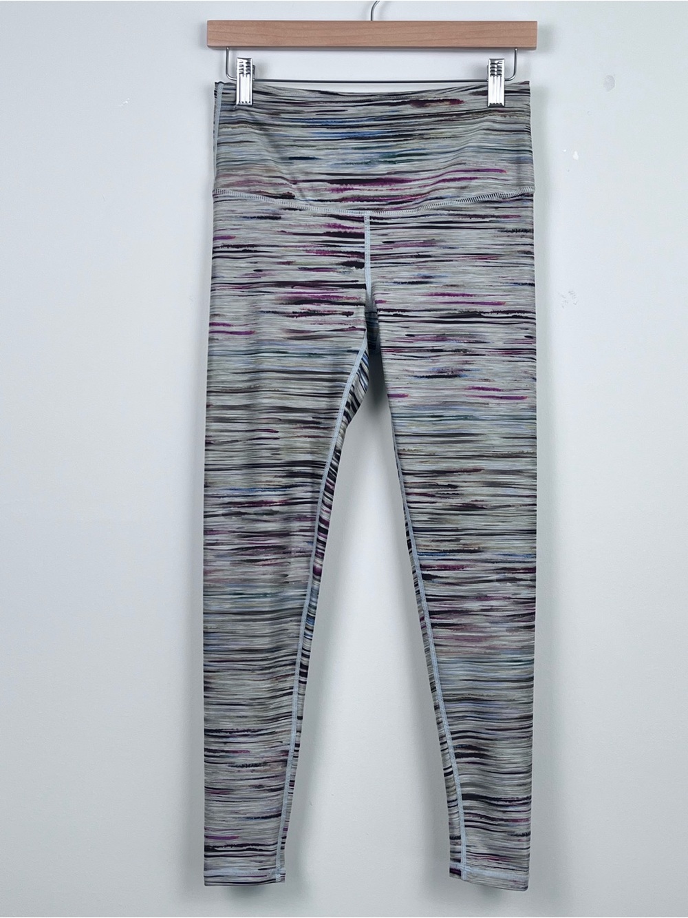 Prana Women's Striped Multicolor Performance Leggings Size M; Active, Gorpcore